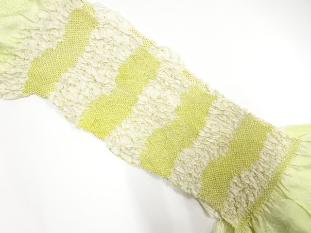 JAPANESE KIMONO / OBIAGE / SILK / SHIBORI